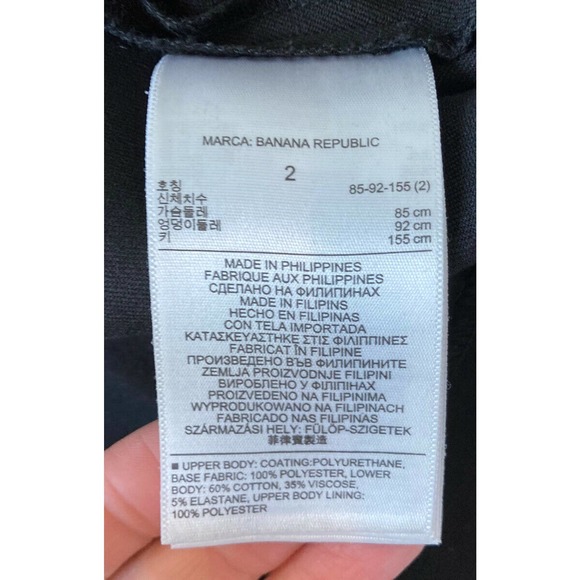 BANANA REPUBLIC Sleeveless Faux Leather Dress Sz 2 - Picture 4 of 8